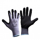 Rękawice z nitrylem szaro-czarne 8[M] - Rękawice z nitrylem szaro-czarne 11[2XL]